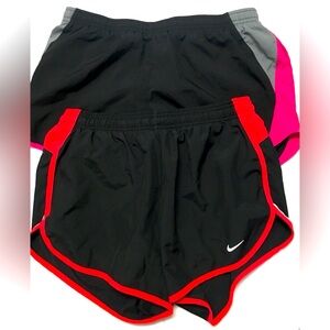 Bundle Nike Dry Fit Running Shorts Small Black Pink Athletic Sporty Gym Workout